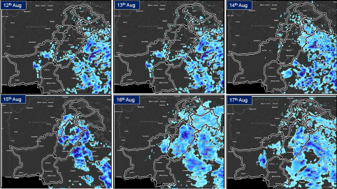 Weather Projection 12-17 August 2024